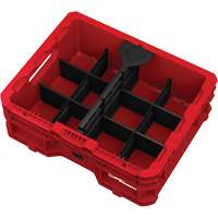 Bac &agrave; profil bas PACKOUT, 15" x 18-5/8" x 6-5/8", Noir/Rouge Oxymax Inc