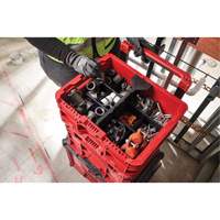 Bac &agrave; profil bas PACKOUT, 15" x 18-5/8" x 6-5/8", Noir/Rouge Oxymax Inc