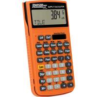Calculatrice de fournitures orange haute visibilit&eacute; avec &eacute;tui robuste Oxymax Inc