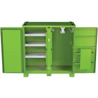 Armoire de rangement d'&eacute;PI sur place, Acier, Vert lime haute visibilit&eacute; Oxymax Inc