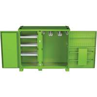 Armoire ventil&eacute;e pour le rangement d'&eacute;PI sur place, Acier, Vert lime haute visibilit&eacute; Oxymax Inc