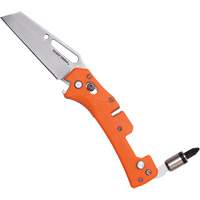 Electrician's Pocket Knife with Driver, 2-99/100" Blade, Stainless Steel Blade, Plastic Handle Oxymax Inc
