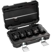 SAE Impact Bit Socket Set with Blow Mold Case, Hex, 3/4" Drive, 5 Pcs Oxymax Inc