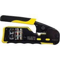 Ratcheting Ethernet Cable Crimper/Stripper/Cutter for Pass-Thru Connectors Oxymax Inc