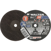 Zip Cut-Off Wheel, 3" x 1/32", 1/4" Arbor, Type 1, Aluminum Oxide, 25470 RPM Oxymax Inc