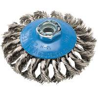Knot-Twisted Wire Saucer Cup Brush, 6" Dia. x 5/8"-11 Arbor Oxymax Inc