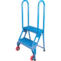 Portable Folding Ladder, 2 Steps, Perforated, 20" High VC436 | Oxymax Inc