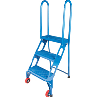 Portable Folding Ladder, 3 Steps, Perforated, 30" High VC437 | Oxymax Inc