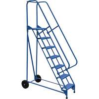 Roll-A-Fold Ladder, 7 Steps, Perforated, 70" High VD455 | Oxymax Inc