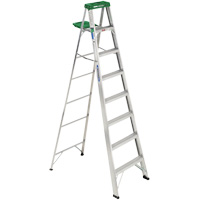 Step Ladder with Pail Shelf, 8', Aluminum, 225 lbs. Capacity, Type 2 VD566 | Oxymax Inc
