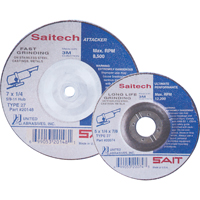 Meule Saitech Ultimate Performance, 4" x 1/4", Arbre 3/8", Oxyde d'aluminium, Type 27 Oxymax Inc