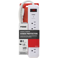 Protecteurs de surtension, 6 Prises, 400 J, 1875 W, Cordon 2' Oxymax Inc