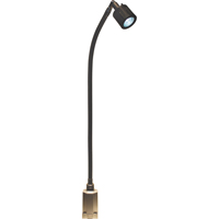 Lampe &agrave; col-de-cygne &agrave; flux &eacute;lev&eacute; de la s&eacute;rie LS, 5 W, DEL, Col 27", Noir Oxymax Inc