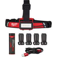 Low-Profile USB Headlamp, LED, 600 Lumens, 2 Hrs. Run Time, Rechargeable Batteries Oxymax Inc