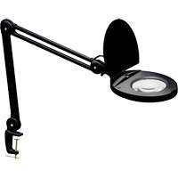Lampe loupe ajustable, Dioptrie 5, Ampoule DEL, Bras de 47", Pinces serre-joints, Noir XI488 | Oxymax Inc