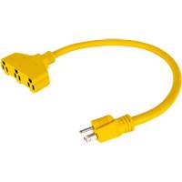 Adaptateur de rallonge d'alimentation, Ext&eacute;rieur, STOW, AWG 12/3, 15 A, 3 prise(s), 2' Oxymax Inc