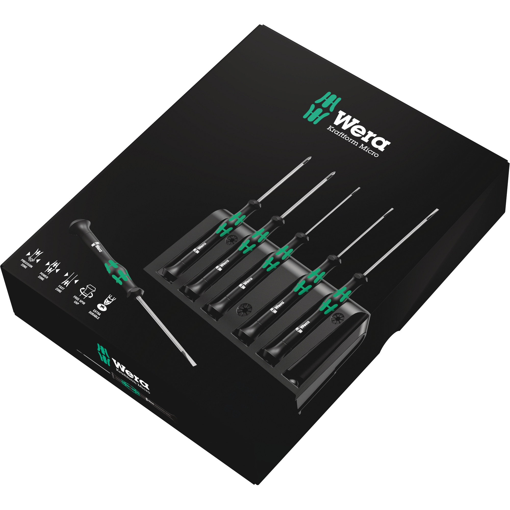Wera Kraftform Micro Special Edition 1 Jeu de 6 tournevis à fente cruciforme Phillips